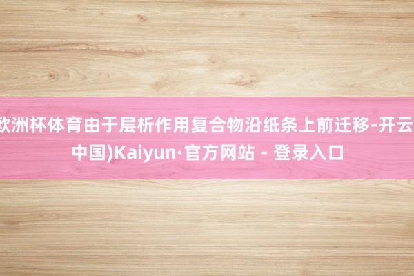 欧洲杯体育由于层析作用复合物沿纸条上前迁移-开云(中国)Kaiyun·官方网站 - 登录入口