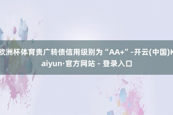 欧洲杯体育贵广转债信用级别为“AA+”-开云(中国)Kaiyun·官方网站 - 登录入口