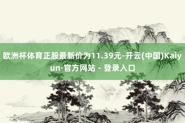 欧洲杯体育正股最新价为11.39元-开云(中国)Kaiyun·官方网站 - 登录入口