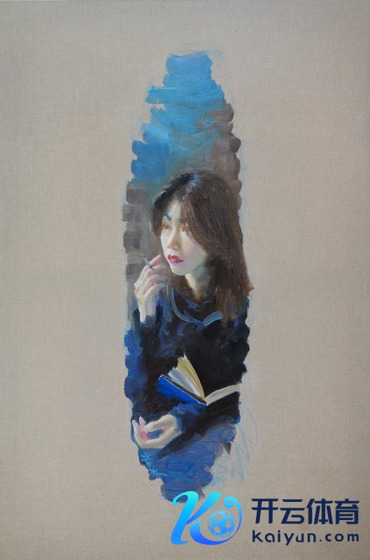 赵半狄，《一个相配的00后女孩儿》，120×80cm，布面油画，2023