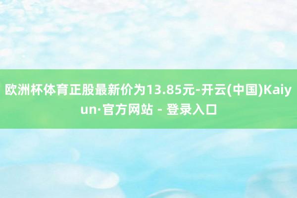 欧洲杯体育正股最新价为13.85元-开云(中国)Kaiyun·官方网站 - 登录入口